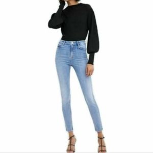 Zara Light Washed Skinny Mid Waisted Premium Denim